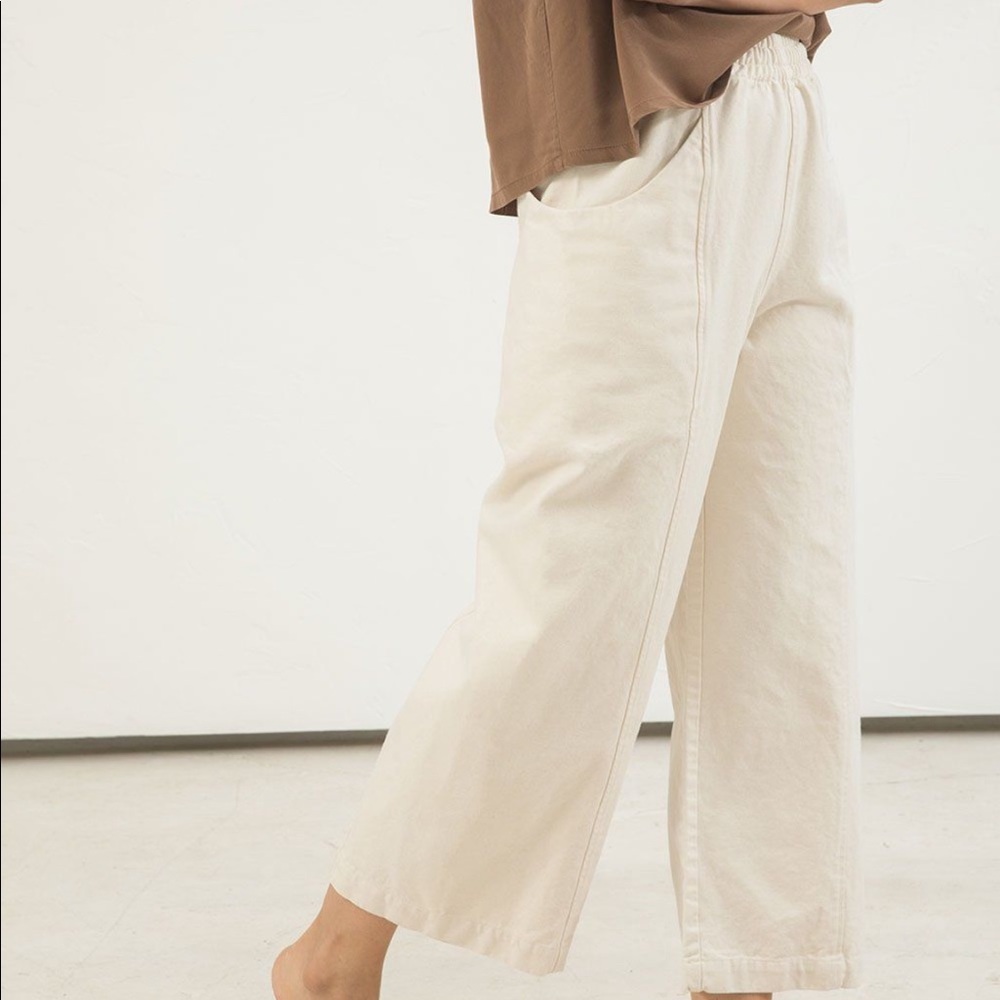 Elizabeth Suzann Clyde Culottes CottonCanvas Ivory